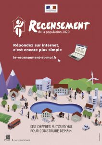 Affiche recensement population 2020 Montréverd