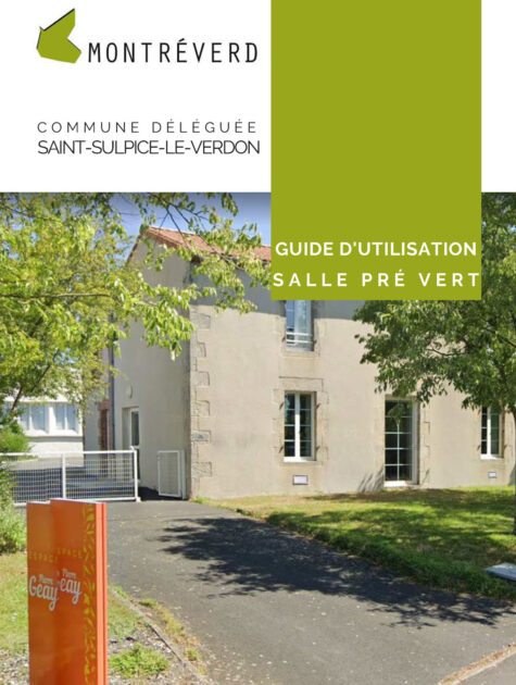 Image : Couverture - Guide d'utilisation - Salle Pré Vert - Montréverd